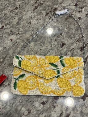 Kelly & Katie Beaded Lemon Envelope Crossbody / Clutch